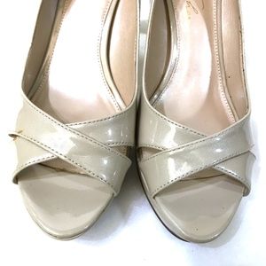 ✨ Step Up Your Style! Nude Peep-Toes Shoes, Size 9.5